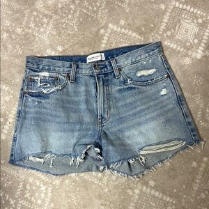 A&F Women's Distressed Denim Shorts